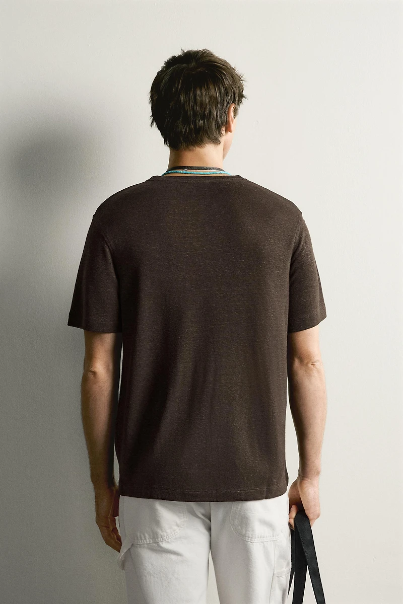 HEMP-VISCOSE REGULAR FIT T-SHIRT