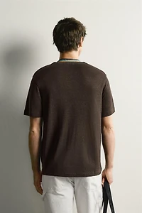 HEMP-VISCOSE REGULAR FIT T-SHIRT