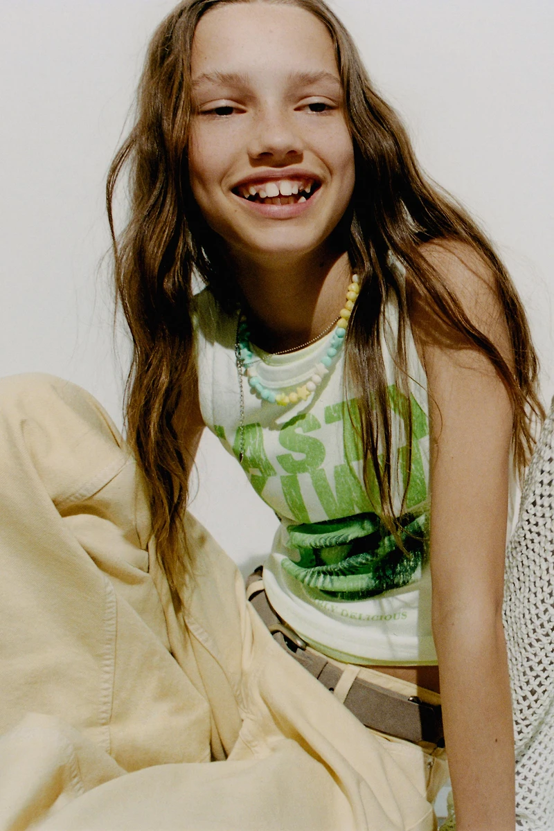 FRUIT PRINT RIB TOP