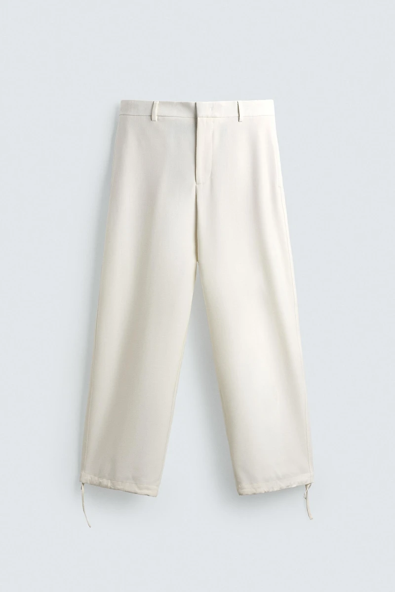 TEXTURED RELAXED FIT PANTS