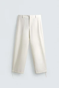 TEXTURED RELAXED FIT PANTS