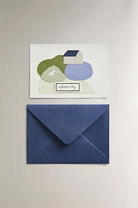 WELCOME BABY DONKEY CARD