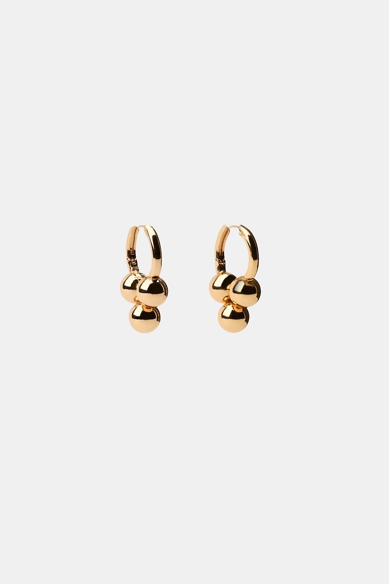 BALL HOOP EARRINGS