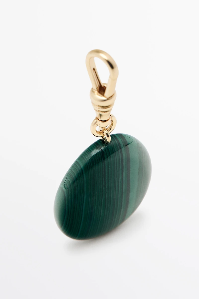 Malachite stone charm