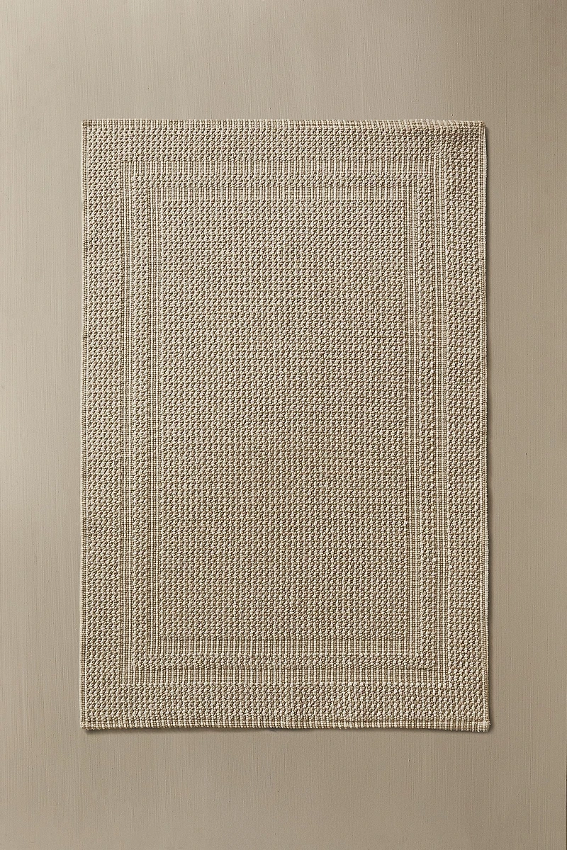 TEXTURED CHECK BATH MAT
