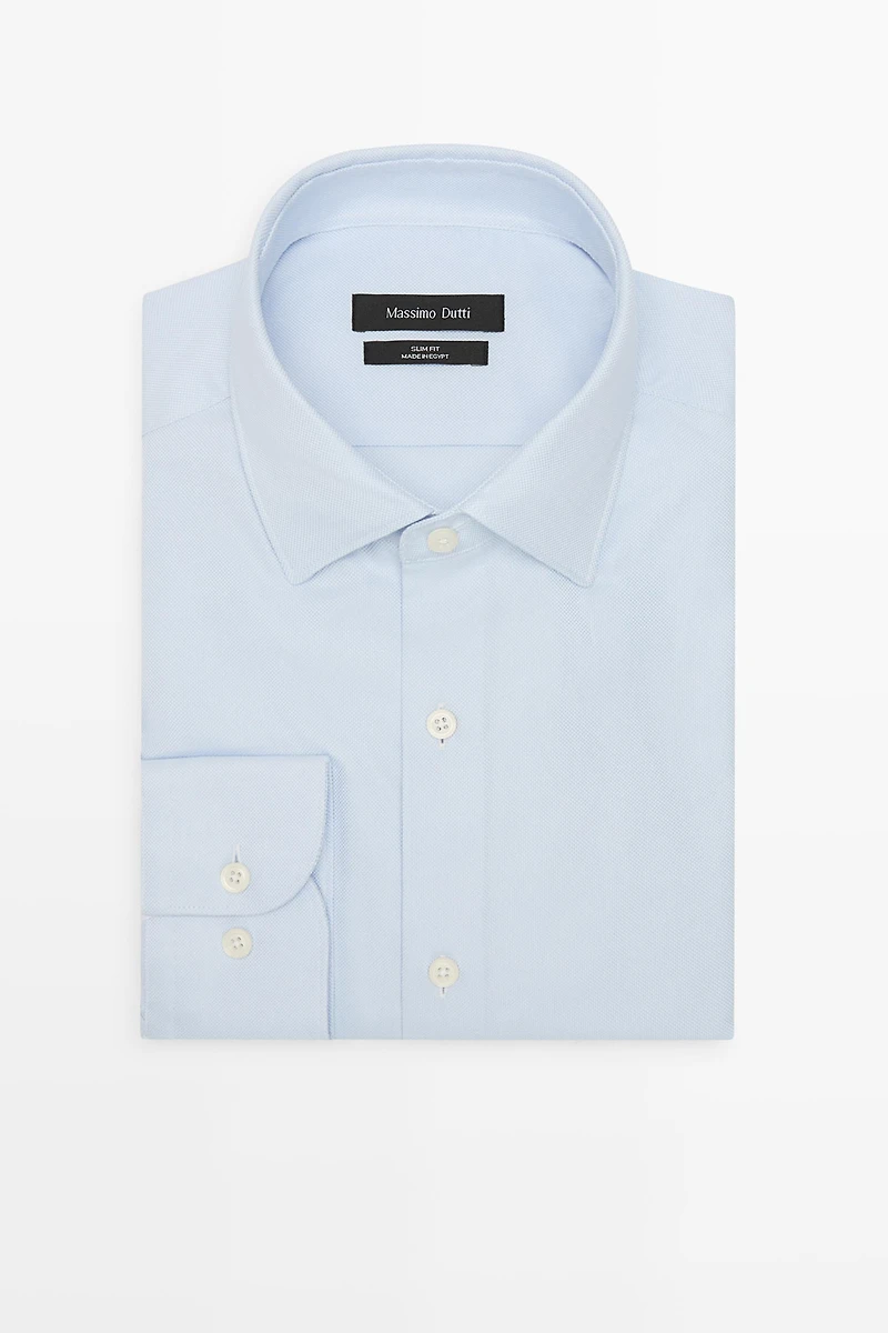 Slim fit 100% cotton Oxford shirt