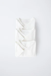 THREE-PACK OF BASIC SHORT SLEEVE KIMONO COLLAR BODYSUITS