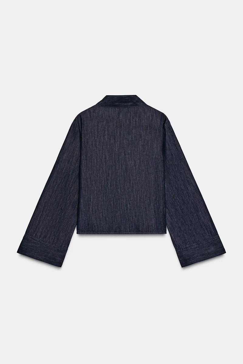 Z1975 DENIM HIGH COLLAR SHIRT