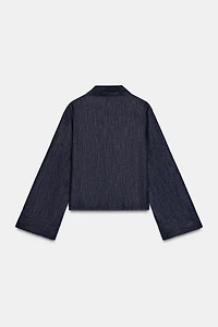 Z1975 DENIM HIGH COLLAR SHIRT