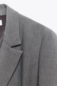 SHOULDER PAD BELTED BLAZER