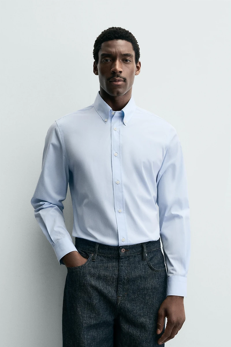 SLIM FIT COTTON SHIRT