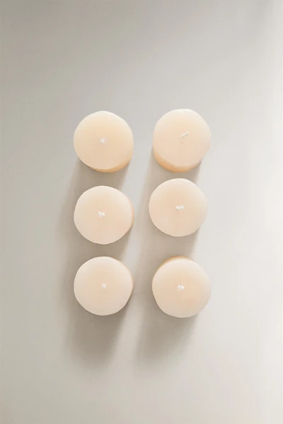 SET OF 6 DECORATIVE TEALIGHT CANDLES