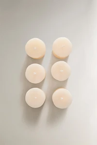 SET OF 6 DECORATIVE TEALIGHT CANDLES