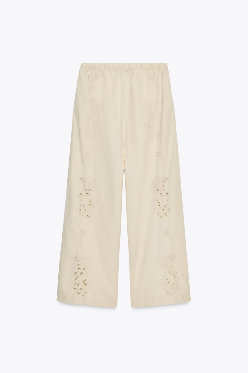 EMBROIDERED PAJAMA PANTS