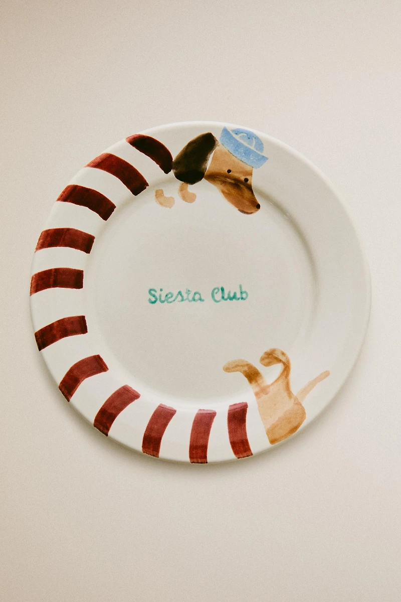 KIDS' CERAMIC DOG PLATE