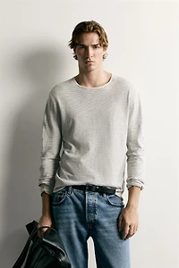 LIGHTWEIGHT STRIPED JACQUARD JUMPER
