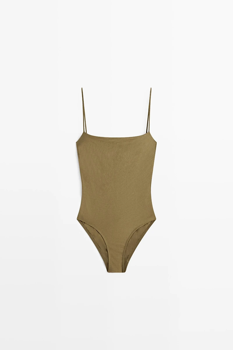 Swimsuit with thin straps