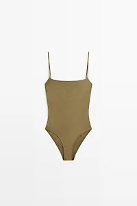 Swimsuit with thin straps