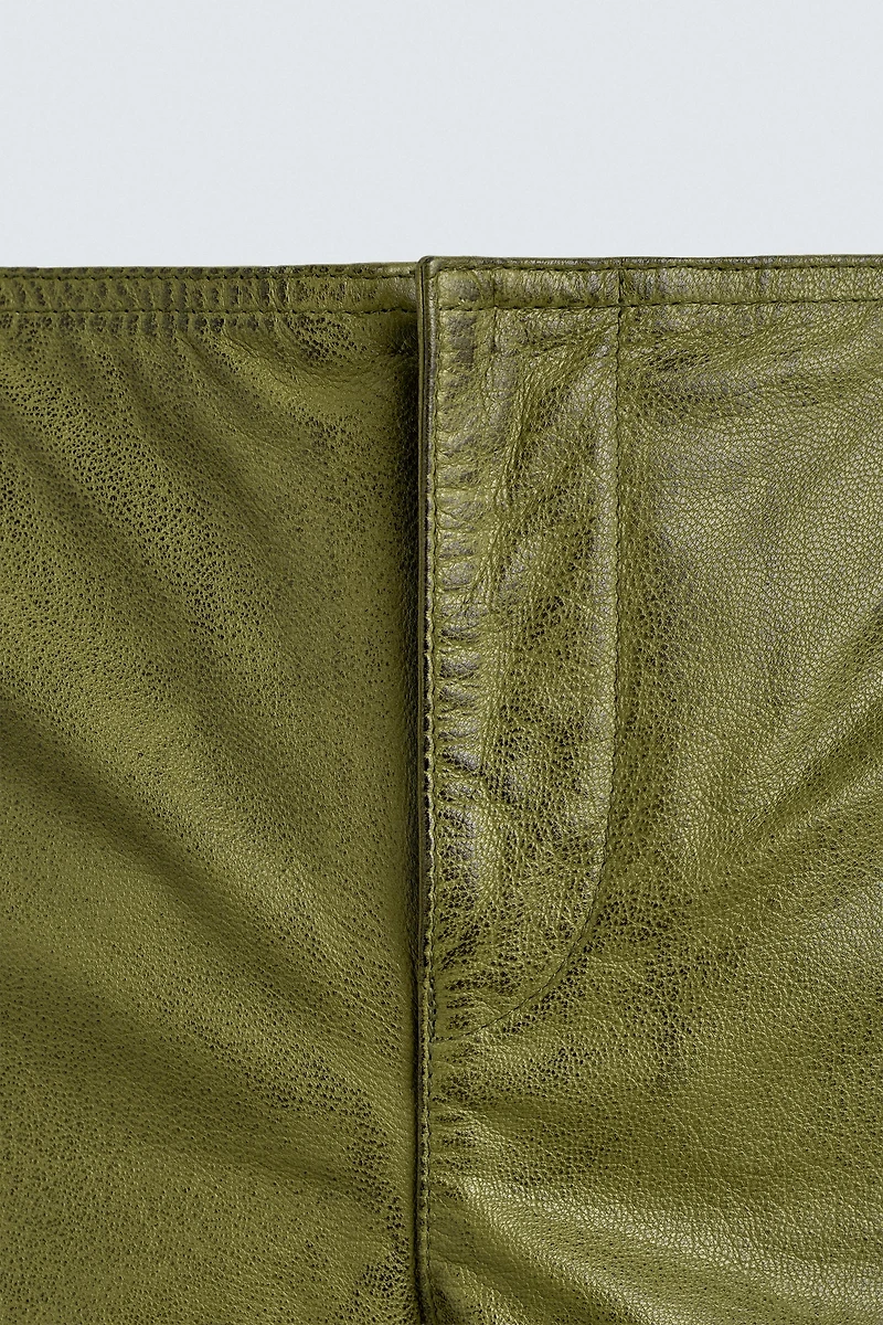 LEATHER SHORTS HARRY LAMBERT FOR ZARA X DISNEY