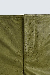 LEATHER SHORTS HARRY LAMBERT FOR ZARA X DISNEY