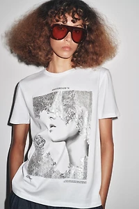 T-SHIRT ESTAMPAGE MÉTALLISÉ