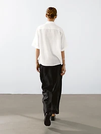 100% linen short sleeve shirt