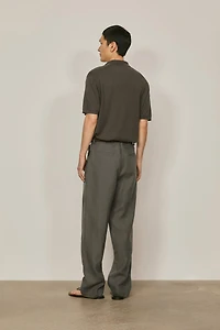 Cotton and linen knit polo sweater - LIMITED EDITION