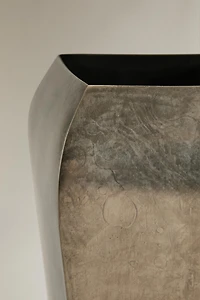AGED METAL VASE