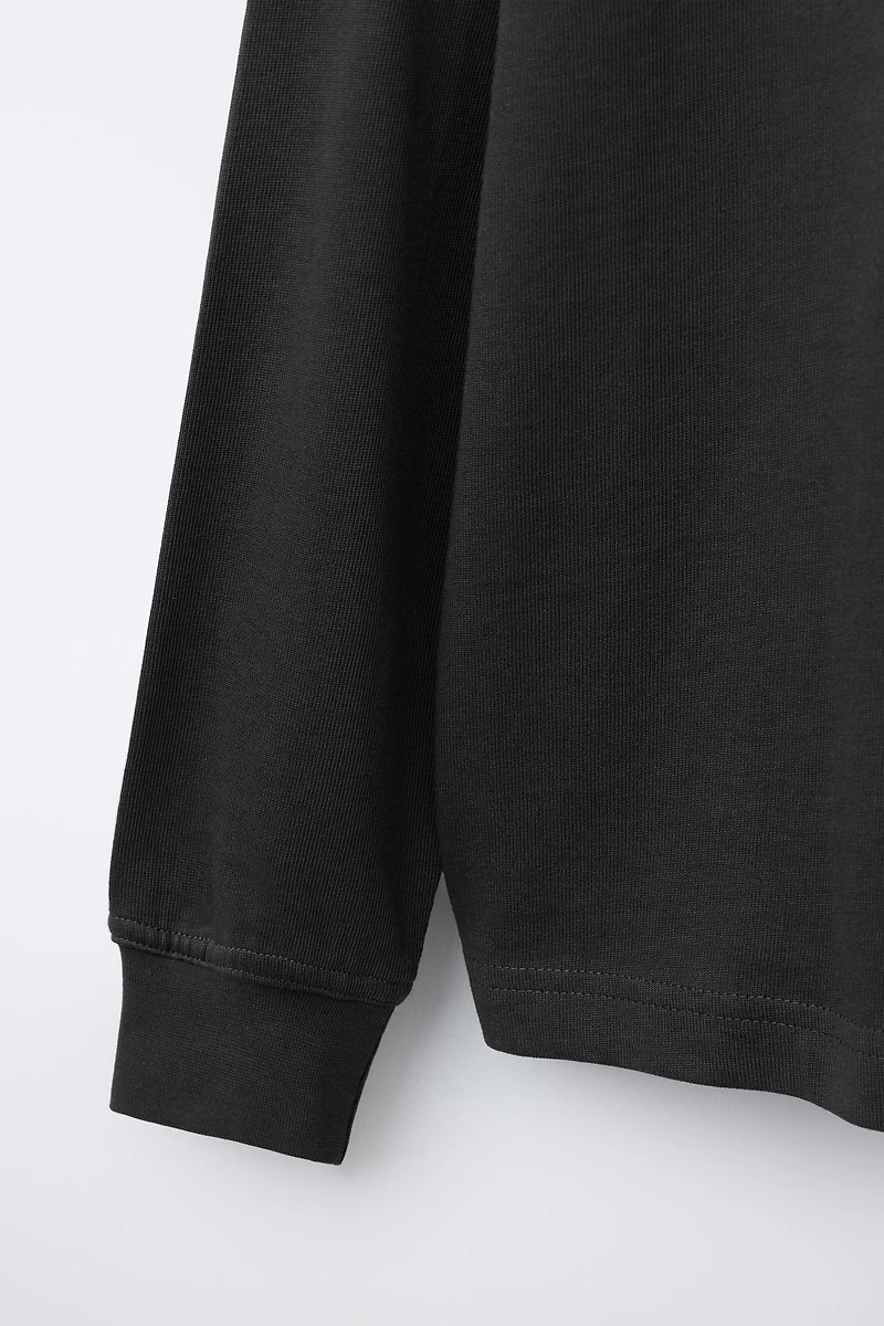 HEAVYWEIGHT EMBROIDERED TEXT T-SHIRT