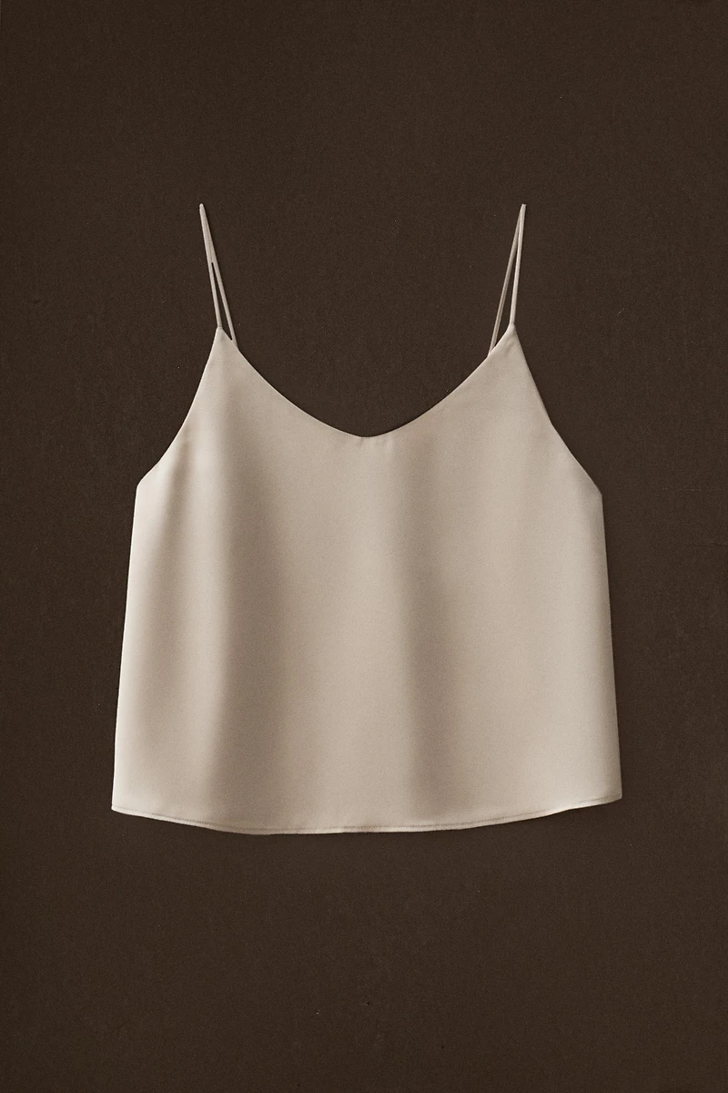 PLAIN SATEEN TOP