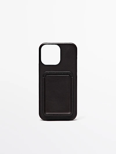 Coque iPhone Pro Max en cuir nappa