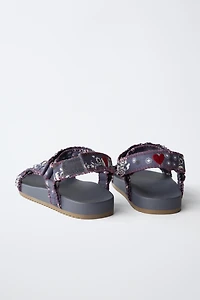 FLORAL TECHNICAL SANDALS