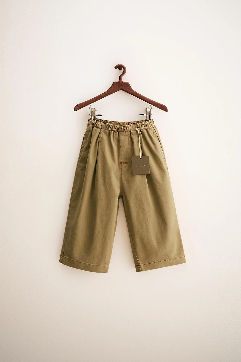 ZARA TIMELESS - PANTALON BAGGY DOUX AU TOUCHER CONTRASTE