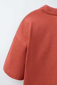 HEAVYWEIGHT EMBROIDERED TEXT T-SHIRT