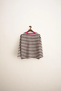 ZARA TIMELESS - STRIPED TRIM T-SHIRT