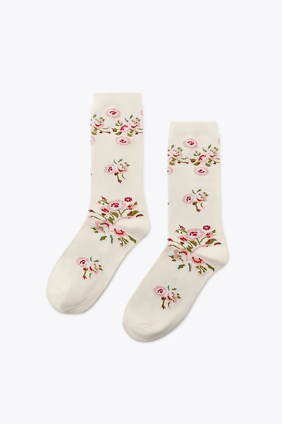 CHAUSSETTES IMPRIMÉES FLEURS