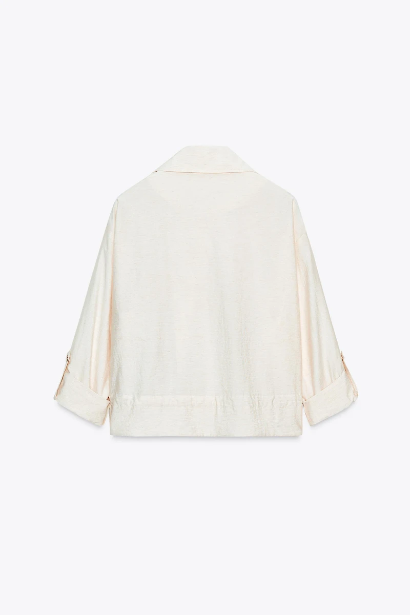 CHEMISE SAFARI COURTE MANCHE RETROUSSÉE