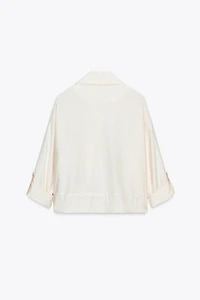 CHEMISE SAFARI COURTE MANCHE RETROUSSÉE