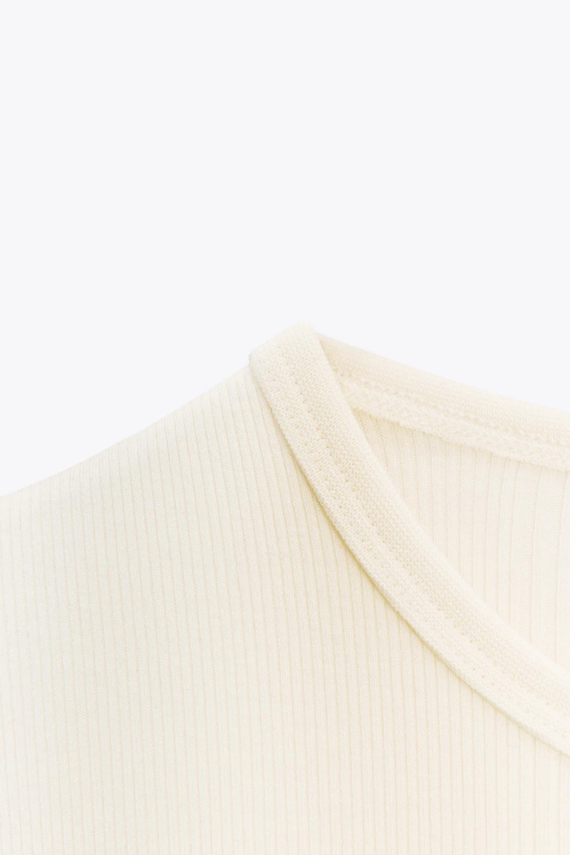 RIBBED SHORT SLEEVE T-SHIRT