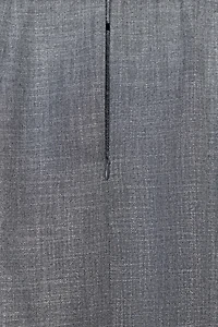 PLEATED BELTED MIDI SKIRT