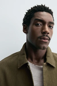 TEXTURED POCKET OVERSHIRT