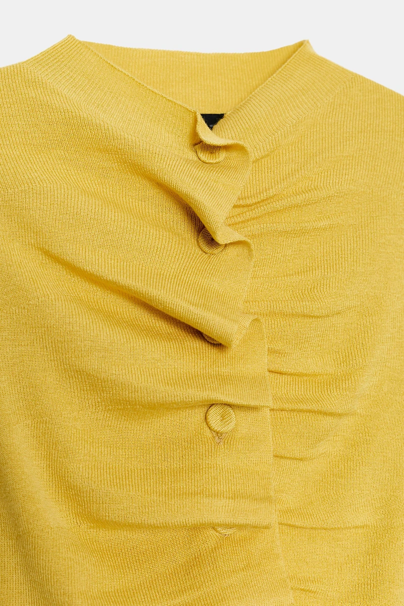 GILET DRAPÉ EN MAILLE