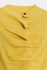 GILET DRAPÉ EN MAILLE