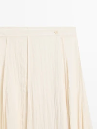 Midi skirt with sash belt detail