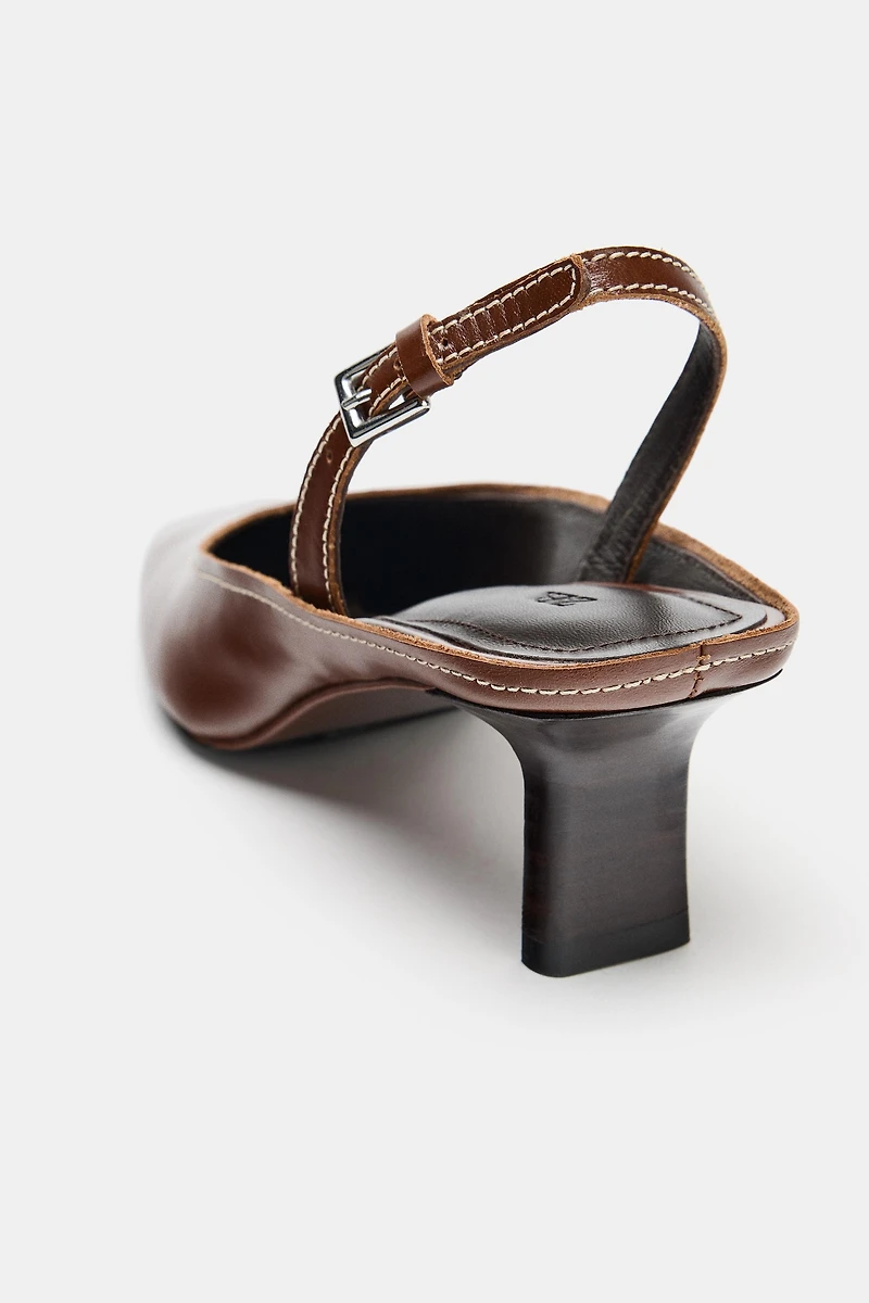 LIMITED EDITION LEATHER SLINGBACK SHOES