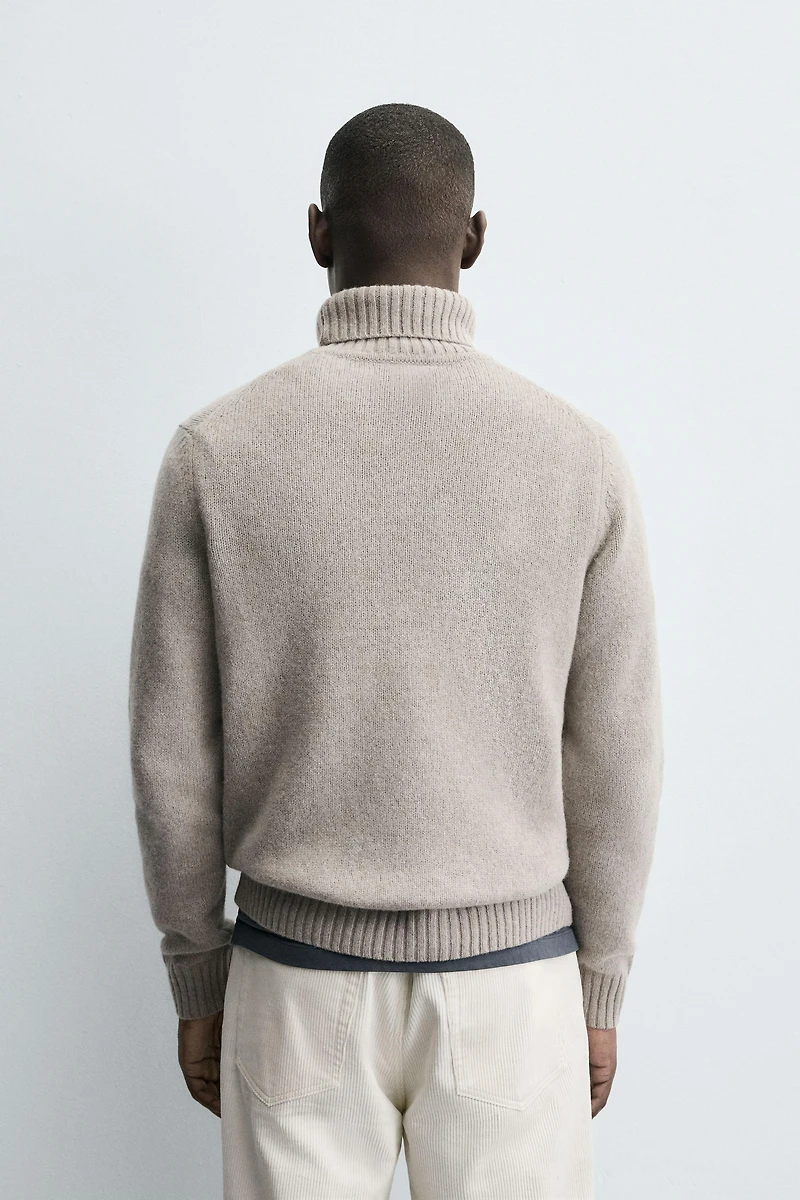 WOOL BLEND HIGH NECK JUMPER