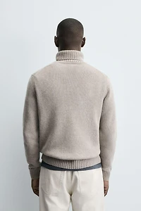 WOOL BLEND HIGH NECK JUMPER