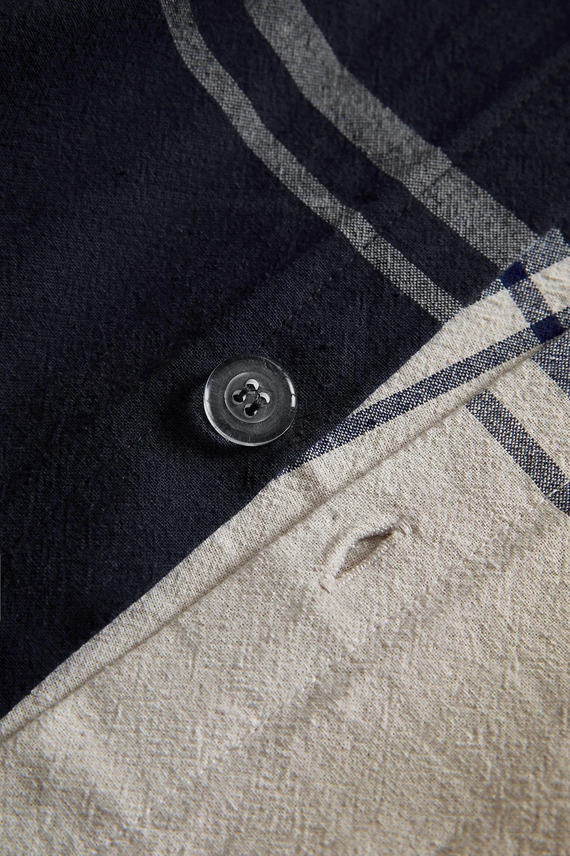 REVERSIBLE CHECK DUVET COVER