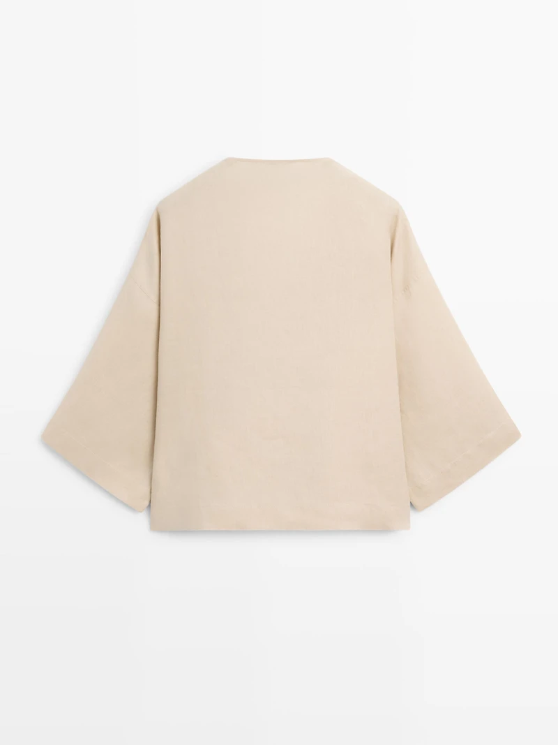 Flowing 100% linen blouse