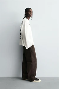 COMBINATION TEXT PRINT T-SHIRT